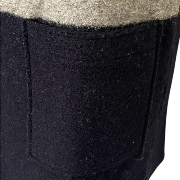 Tahari Long Gray Sleeveless Vest Wool Blend Pockets Size Large - Picture 7 of 10